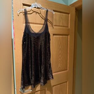 Free People Black Sequin Mini Dress